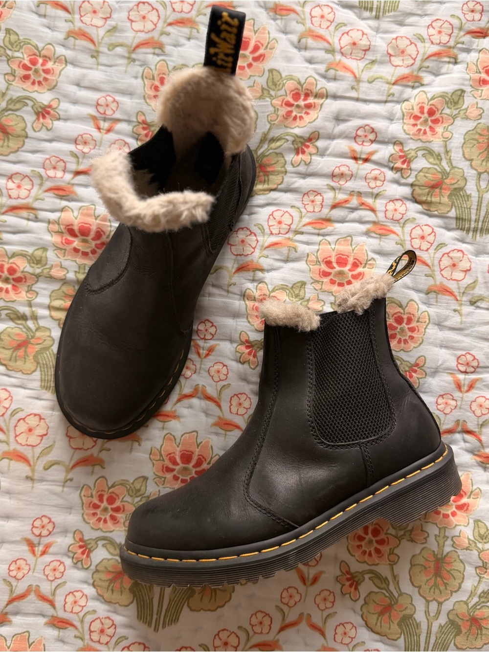 Dr. Marten 2976 Women's Faux Fur Lined Chelsea Boots